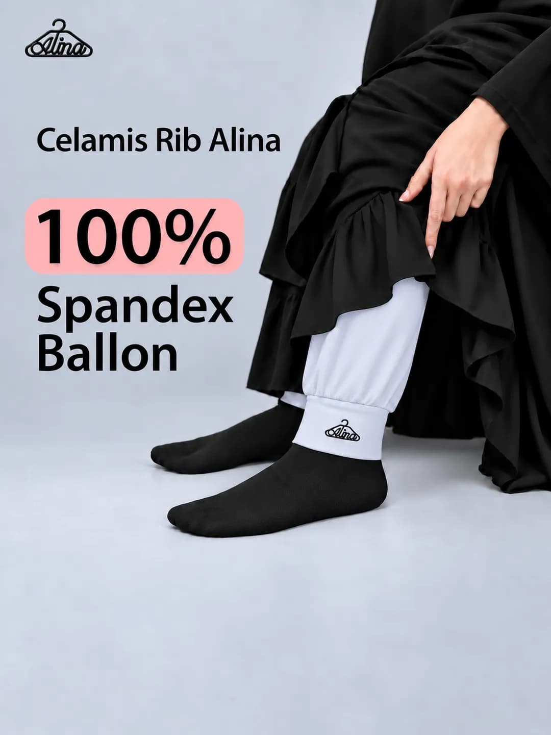 CELAMIS RIB ALL SIZE warna Putih