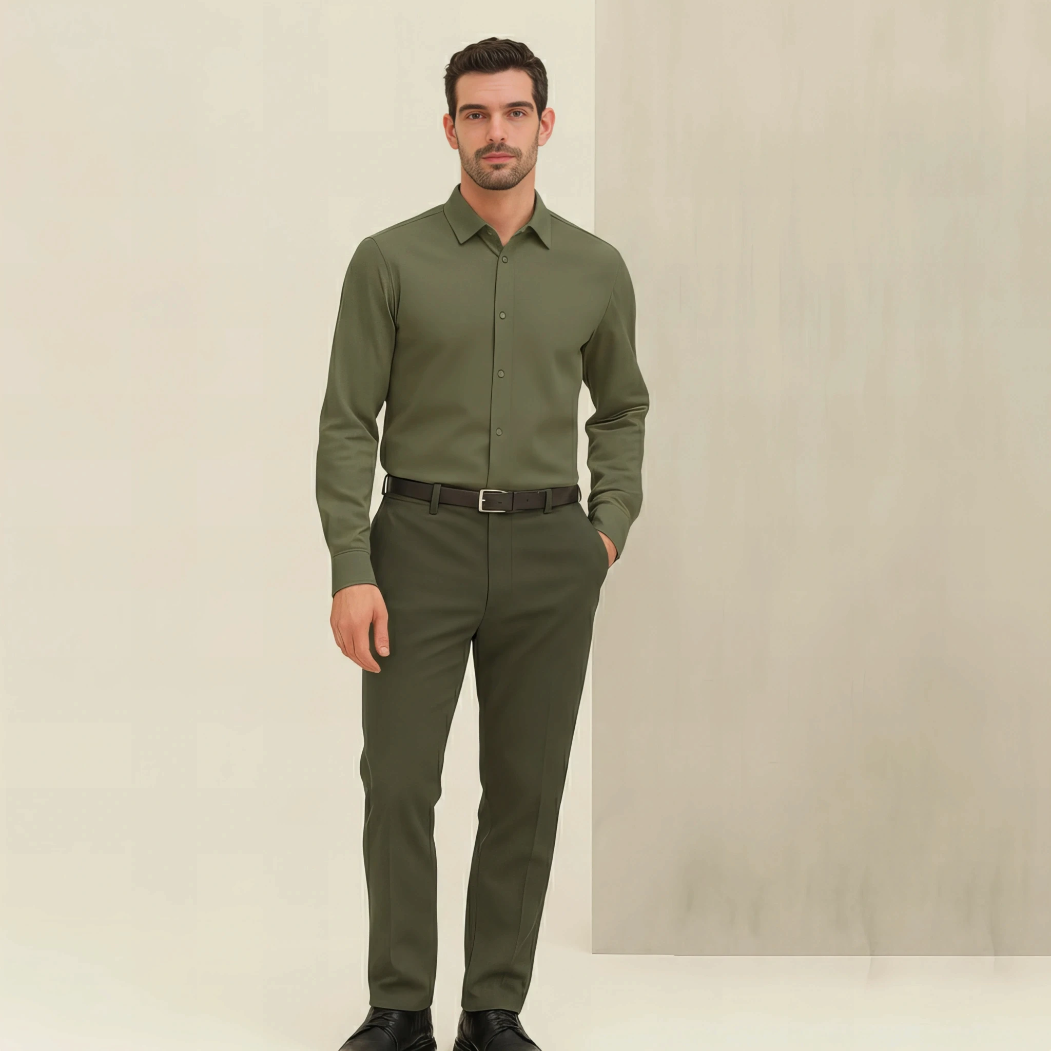 Classic Shirt in Olive Fog